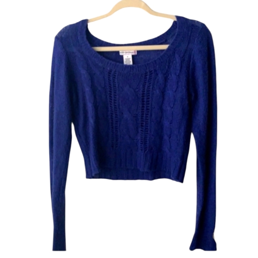 Cobalt Crop Sweater